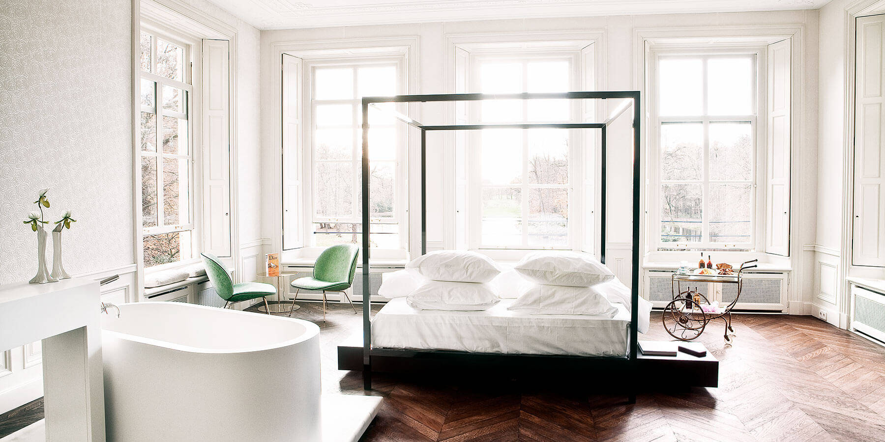 Culinair landgoed Parc Broekhuizen Leersum grand suite hemelbed